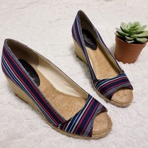 Lucky Brand Open Toe Boho Wedges Size 8.5